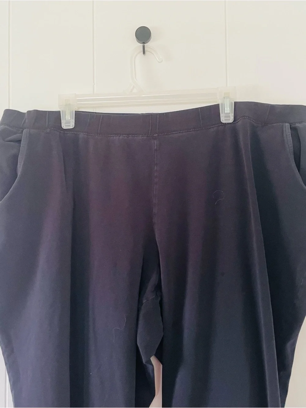 Black Stretch Casual capris Pants